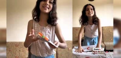 T&uuml;rkiye'nin Gazze'ye giden yardım kolisini g&ouml;steren Renad'ın y&uuml;rekleri ısıtan g&ouml;r&uuml;nt&uuml;leri