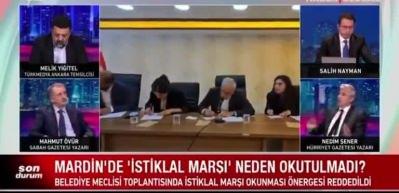 T&uuml;rk Bayrağı'nı kaldıran DEM Partililere sesini &ccedil;ıkaramayan CHP'lilere bir tepki de Nedim Şener'den geldi...