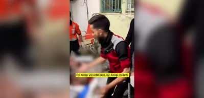 Oğlunu kaybeden Filistinli baba feryat etti: Biz Hz. Muhammed'in &uuml;mmetiyiz, neredesiniz?
