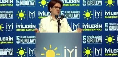 İYİ Parti'de se&ccedil;im g&uuml;n&uuml;: Akşener veda konuşmasını yaptı