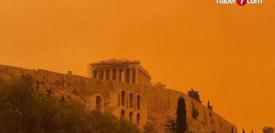 Sahra Çölünden gelen toz bulutları Yunanistan'ı kapladı