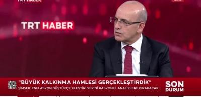 Bakan Şimşek ekonomideki son gelişmeleri anlattı