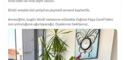 Türkiye Belediyeler Birliği Başkanı Yücel Yılmaz'ın annesi vefat etti