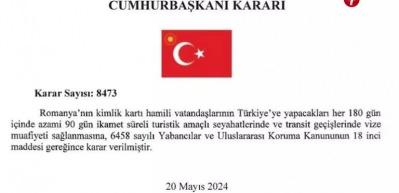 T&uuml;rkiye Romanya vatandaşlarına vize kolaylığı sağlayacak