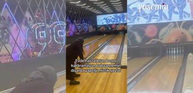 Babaannesini bowling oynamaya götürdü! O anlar yüzleri gülümsetti