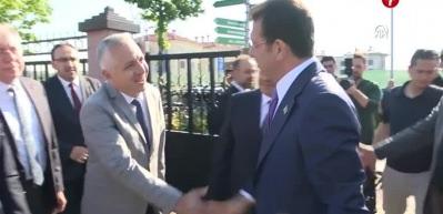 İBB Başkanı İmamoğlu'ndan Esenler Belediye Başkanı G&ouml;ksu'ya tebrik ziyareti