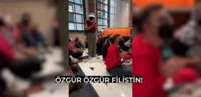 ABD'de Başkonsoloslukta Filistin protestosu