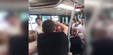 Elazığ’da yolcu otobüsünde kavga 