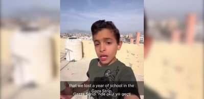 Filistinli &ccedil;ocuğun 2023 yılı eğitim yılı değerlendirmesi sosyal medyada viral oldu...