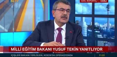 Milli eğitim bakanı tekin eleştirilere cevap verdi