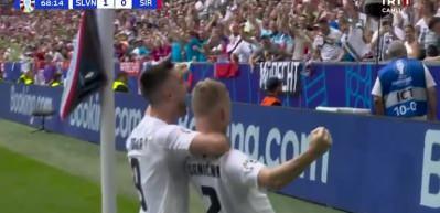 EURO 2024'te nefes kesen m&uuml;cadelelere bir yenisi daha eklendi! Slovenya Sırbistan ma&ccedil;ını son dakika gol&uuml; belirledi