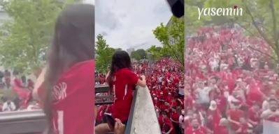 Milli takımın futbol elçisi Yağmur Tanrısevsin taraftara maç öncesi üçlü çektirdi!