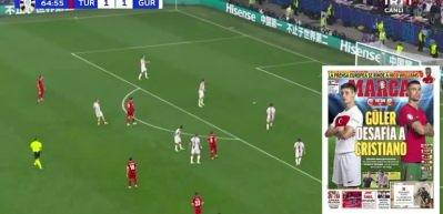 Dev ma&ccedil; bug&uuml;n! Marca Gazetesi Arda G&uuml;ler ve Ronaldo&rsquo;yu manşetine taşıdı