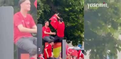 Taraftarlarımız Almanya'ya "Ankara'nın Bağları"nı öğretti! Büyük maç öncesi...