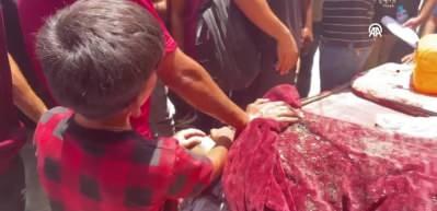 Siyonist saldırılarda babalarını kaybeden &ccedil;ocukların vedası y&uuml;rek burktu