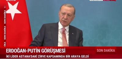 Şanhay İşbirliği &Ouml;rg&uuml;t&uuml;'na katılan Başkan Erdoğan burada Putin ile bir g&ouml;r&uuml;şme ger&ccedil;ekleştirdi