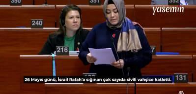 AK Partili vekil Sena Nur Çelik Kanat'tan AKPM'de İsrail'e baskı çağrısı! "Mücadele edelim"