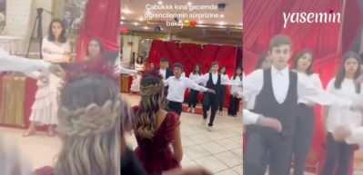 Öğrencilerden kına gecesinde sürpriz: Öğretmenlerini en mutlu gününde yalnız bırakmadılar! 