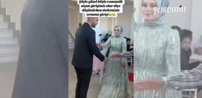 Romantik nişan girişine 'dede' engeli! Yüz güldüren anlar yaşandı: "Dedemizin ortama girişi"
