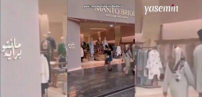 Sonunda bu da oldu! Dubai'de vitrin mankeni yerine canlı manken kullanıldı