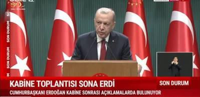 Cumhurbaşkanı Erdoğan'dan kabine sonrası önemli açıklamalar