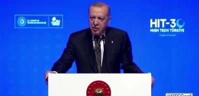 Başkan Erdoğan Yüksek Teknoloji Teşvik Programı Tanıtım Toplantısı'nda konuşuyor