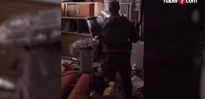 Katil İsrail askerleri, Gazze'nin tek kanser hastanesindeki tıbbi makineleri par&ccedil;aladı!