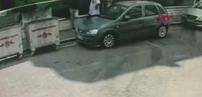 &Ouml;l&uuml;mden kıl payı kurtuldu! 5'inci kattan &uuml;zerine 500 litrelik su deposu d&uuml;şt&uuml;...