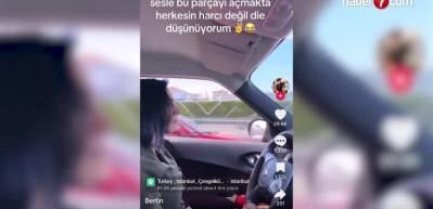 Son ses PKK propaganda şarkısı açarak yolda ilerleyen kadına tepki