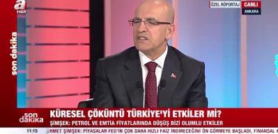 Bakan Şimşek 'k&uuml;resel finans koşullarının olumsuz etkisinin T&uuml;rkiye'ye az olacağını' a&ccedil;ıkladı...
