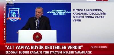 Cumhurbaşkanı Erdoğan Arda G&uuml;ler &ouml;rneğini verdi, kul&uuml;pleri uyardı...