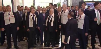 Filistin devlet başkanı Mahmud Abbas TBMM'de...