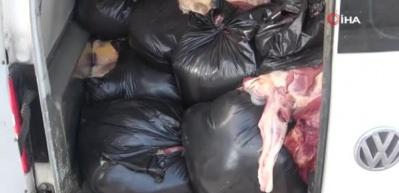 1.5 ton at ve eşek eti yakalatan şahıstan şok savunma