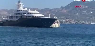 Bodrum'da mega yat motor yata &ccedil;arptı: O anlar kamerada