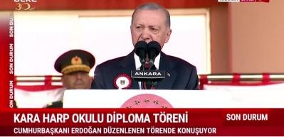 Cumhurbaşkanı Erdoğan Kara Harp Okulu diploma t&ouml;reninde a&ccedil;ıklamalarda bulundu
