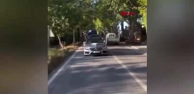 Magandaların o anlar pahalıya patladı! Otomobilden ateş a&ccedil;an  o gelin ve damadın cezası belli oldu!