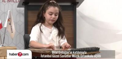 Bilal Erdoğan'ın katılımıyla İstanbul G&uuml;zel Sanatlar M&uuml;zik Ortaokulu a&ccedil;ıldı