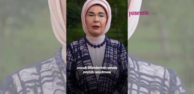 Emine Erdoğan Kiev'deki 4.Lider Eşleri Zirvesi'ne video mesaj gönderdi