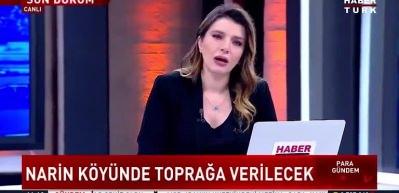 Habert&uuml;rk spikeri Sena Alkan, Narin son yolculuğuna uğurlanırken g&ouml;zyaşlarını tutamadı