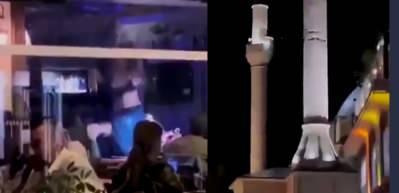 İstanbul'da tarihi camide ezan okunurken yanı başında dans&ouml;z oynattılar