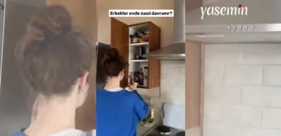 Çektiği video ile tüm gerçekliği gözler önüne serdi! "Erkekler evde nasıl davranır?"