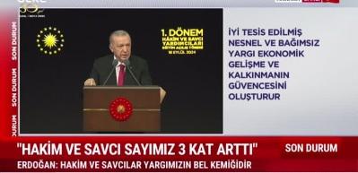 Cumhurbaşkanı Erdoğan "haklıın g&uuml;&ccedil;l&uuml; olduğu bir adalet sistemi i&ccedil;im &ccedil;ok &ccedil;etin m&uuml;cadeleler y&uuml;r&uuml;tt&uuml;k" dedi...