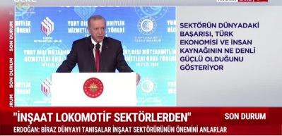 Cumhurbaşkanı Erdoğan "Milli gelirimiz tarihimizde ilk kez 1,1 Trilyon doları aştı" dedi