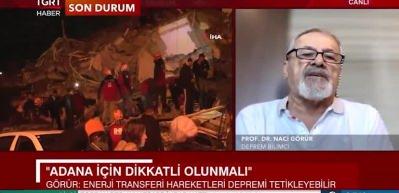 Deprem uzmanı Naci G&ouml;r&uuml;r "6-7 b&uuml;y&uuml;kl&uuml;ğ&uuml;nde deprem bekliyoruz" dedi...