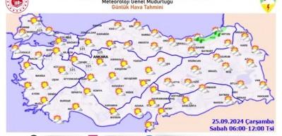 Sonbaharda yazdan kalma g&uuml;nler kapıda! Meteoroloji yeni haritayı yayımladı