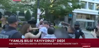 Beyaz Saray yakınlarında, gazeteci olduğunu iddia eden bir kişi kendini yakmaya &ccedil;alıştı