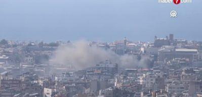 Katil İsrail L&uuml;bnan'ı bombaladı! &Ccedil;ok şiddetli patlamalar...