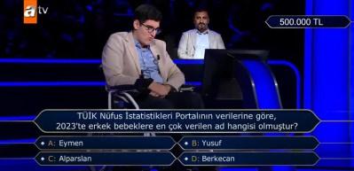 Kim Milyoner Olmak İster'de b&uuml;y&uuml;k heyecan! 500 bin TL'lik soru a&ccedil;ıldı! Adım adım dev &ouml;d&uuml;le
