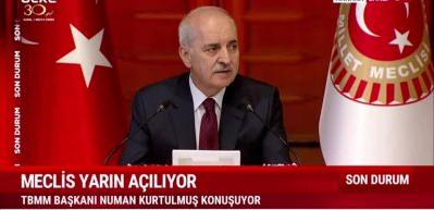 Meclis Başkanı Numan Kurtulmuş yeni anayasa vurgusu yaptı