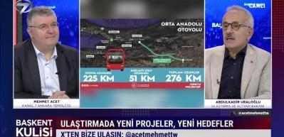 Bakan Uraloğlu İstanbul ve Ankara arasındaki yeni otoyol projesi hakkında konuştu